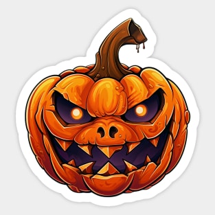 Scary Halloween Jack O'Lantern Sticker